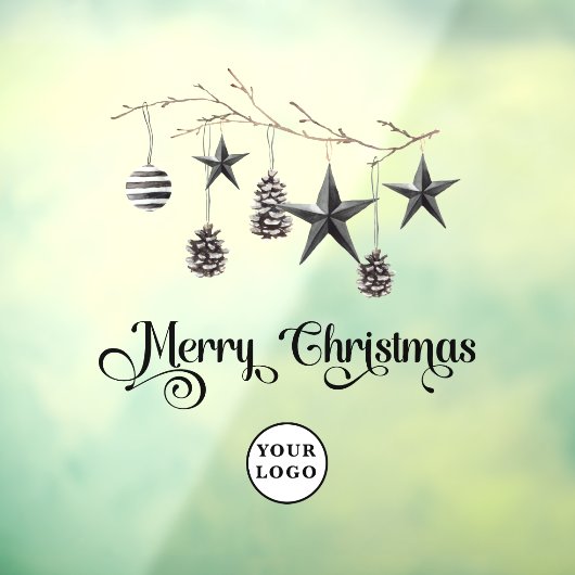 Kerstmis Minimalistische moderne Venster Cling Raamsticker (Vel 3)