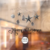 Kerstmis Minimalistische moderne Venster Cling Raamsticker (Vel 2)
