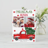 Kerstmis Minis Rode Vrachtwagen Fotografie Flyer Kaart (Staand voorkant)