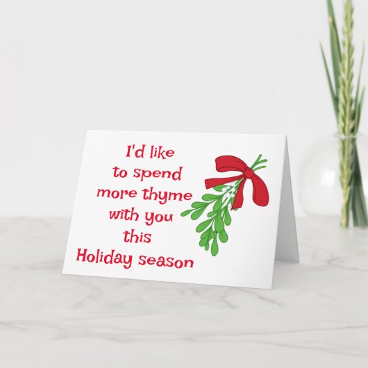 KERSTMIS MISSELTEIN HUMOR VOOR MIJN LIEFDE KAART (Voorkant)