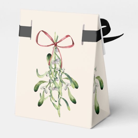 Kerstmis Mistletoe Bedankdoosjes (Achterkant)