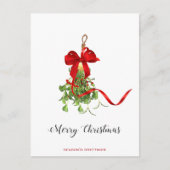 Kerstmis Mistletoe Briefkaart (Voorkant)
