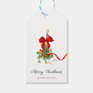 Kerstmis Mistletoe Cadeaulabel