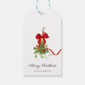 Kerstmis Mistletoe Cadeaulabel (Achterkant)