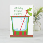 Kerstmis: mistletoe Cocktail Kaart (Staand voorkant)