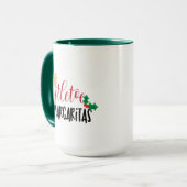Kerstmis Mistletoe en Margaritas, Kerstpret Fun Mok (Voorkant links)