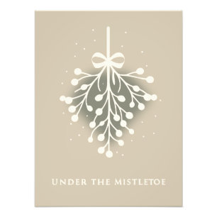 Kerstmis Mistletoe Foto Afdruk