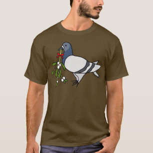 Kerstmis Mistletoe Fred de Pigeon 1 T-shirt