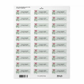 Kerstmis Mistletoe Groene Retouradres Etiket (Full Sheet)