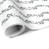 Kerstmis Mistletoe Inpakpapier - Rode Bes (Rol Hoek)