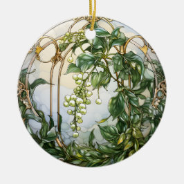 Kerstmis Mistletoe Keramisch Ornament