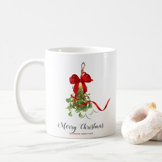 Kerstmis Mistletoe Koffiemok (Met donut)