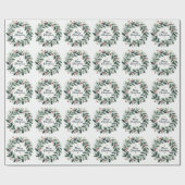 Kerstmis Mistletoe Krans Cadeaupapier (Vlak)