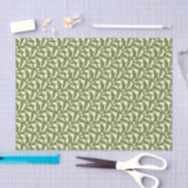 Kerstmis Mistletoe Patroon, Groen & Crème Tissuepapier (Craft)