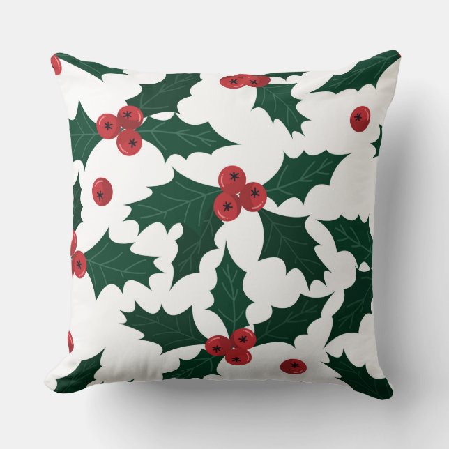 Kerstmis Mistletoe/Pset Pillow Kussen (Voorkant)
