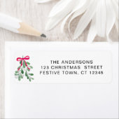 Kerstmis Mistletoe Retouradres Etiket (Insitu)