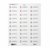 Kerstmis Mistletoe Retouradres Etiket (Full Sheet)