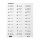 Kerstmis Mistletoe Retouradres Etiket (Full Sheet)