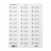 Kerstmis Mistletoe Retouradres Etiket (Full Sheet)