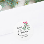 Kerstmis Mistletoe Ronde Sticker