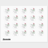 Kerstmis Mistletoe Ronde Sticker (Vel)