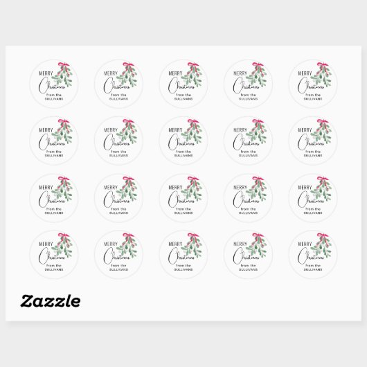 Kerstmis Mistletoe Ronde Sticker (Vel)
