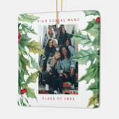 Kerstmis Mistletoe School Universiteit Foto Keramisch Ornament (Links)