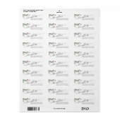 Kerstmis Mistletoe Script Return Address Label (Full Sheet)