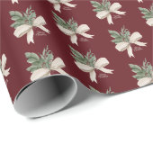 Kerstmis Mistletoe Waterverf Cadeaupapier (Rol Hoek)