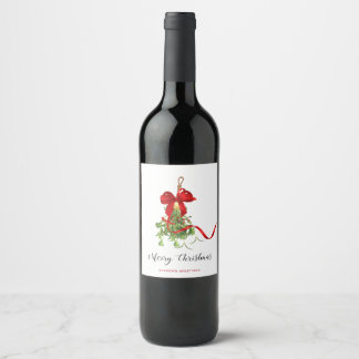 Kerstmis Mistletoe Wijn Etiket