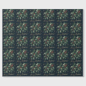 Kerstmis Mistslierk Krans Cadeaupapier (Vlak)