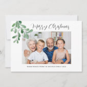 Kerstmis Mistspruitje Foto Feestdagenkaart (Voorkant)