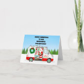 Kerstmis mobiele dierenverzorging kaart (Voorkant)