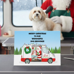 Kerstmis mobiele dierenverzorging kaart