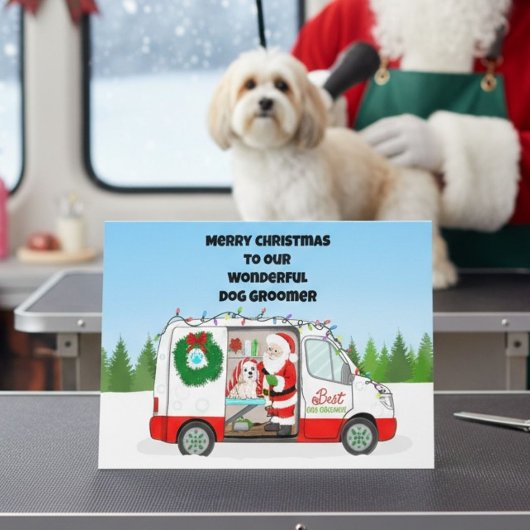 Kerstmis mobiele dierenverzorging kaart