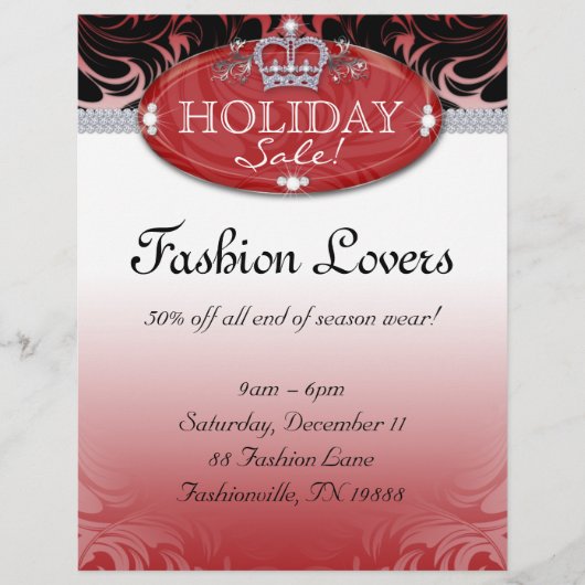 Kerstmis Mode Flyer Hair Salon Jewelry Crown (Voorkant)