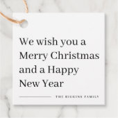 Kerstmis modern cadeautag bedankjes labels (Voorkant)