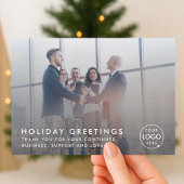 Kerstmis | Modern Corporate Photo Logo Feestdagenkaart