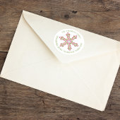 Kerstmis Modern Cute Retouradres Sneeuwvlokken Ronde Sticker