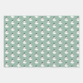 Kerstmis Modern Holiday Melting Snowman Cute Inpakpapier Vel (Voorkant 3)