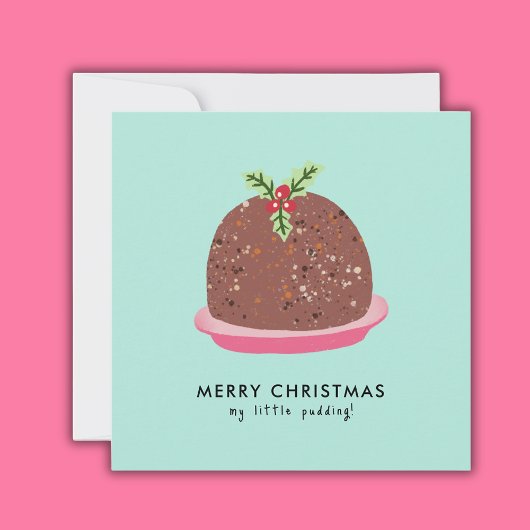 Kerstmis Modern Pudding Illustratie Feestdagenkaart
