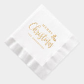 Kerstmis Modern Schrift Persoonlijke Vakantie Folie Servetten (Rechts)