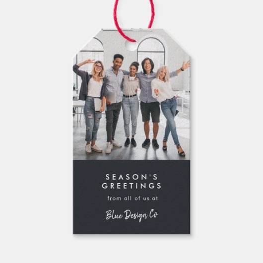 Kerstmis | Modern stijlvolle foto van team Cadeaulabel (Voorkant)