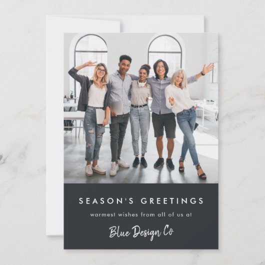 Kerstmis | Modern stijlvolle foto van team Feestdagenkaart (Voorkant)