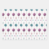 Kerstmis Modern Stunning Bauble Pattern Inpakpapier Vel (Voorkant 2)