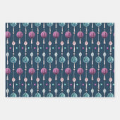 Kerstmis Modern Stunning Bauble Pattern Inpakpapier Vel (Voorkant)