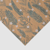 Kerstmis Moderne Boho Botanische Groen Tissuepapier (Detail)