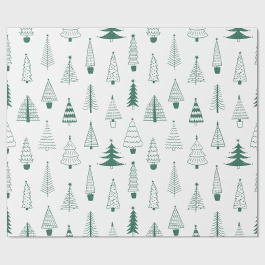 Kerstmis moderne boom cadeaupapier (Vlak)