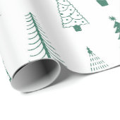 Kerstmis moderne boom cadeaupapier (Rol Hoek)