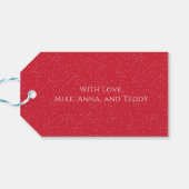 Kerstmis Moderne Foto Calligrafie Script Liefde Cadeaulabel (Achterkant Horizontaal)